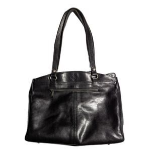Patricia Nash Black Leather Tote Bag
